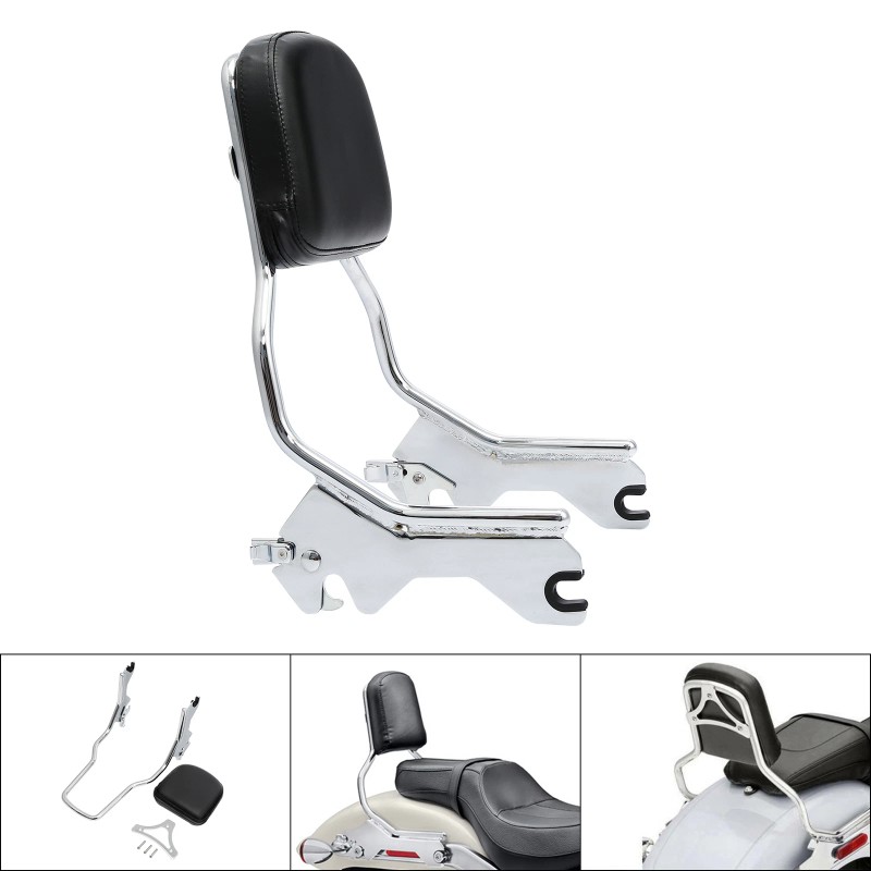 TCMT Upright Sissy Bar Backrest Fit For Harley Softail FXLR