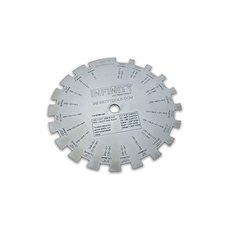 Infinity Cutting Tools Dado Measuring Gauge