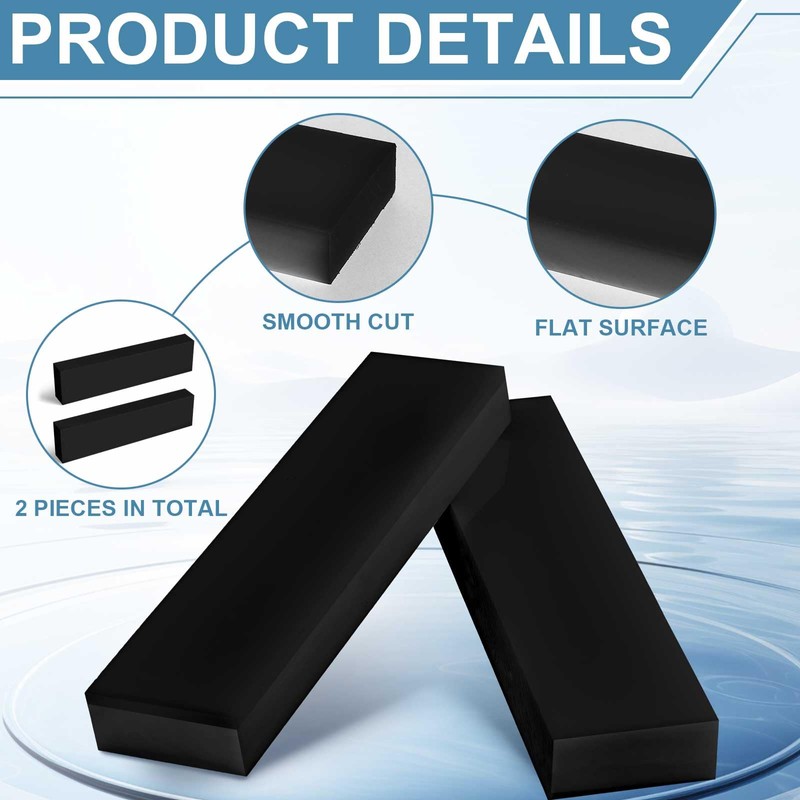 Colingmill 2 Pcs HDPE Plastic Block 2" x 3" x