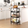 XYZLVSI Slim Storage Cart 4 Tier Fruit and Vegetable Baskets