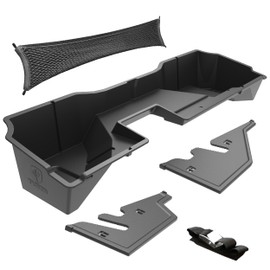 Tyger Auto Rear Under Seat Storage Box Compatible with 2014-2018 Chevy Silverado/GMC Sierra 1500; 2015-2019 Silverado/Sierra HD | Double Cab | Custom-Fit Cargo Organizer Console | TG-CB5C8818