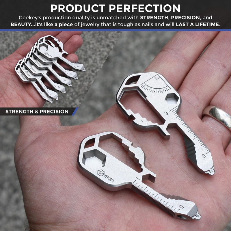 Geekey Keychain Multitool – EDC Tool with 16+ Functions |