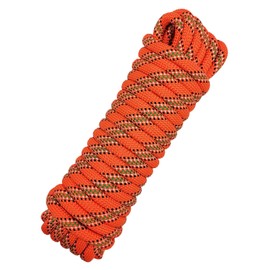10mm Climbing Rope, Multipurpose Rope, Durable Outdoor Cord for Climbing, Camping, Hiking, Outdoor Adventures, Boating, Fishing, DIY Crafts, and Home Projects (Orange, 10m)