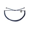 Pura Vida Original Solid Indigo Bracelet - Iron-Coated Charm, Adjustable