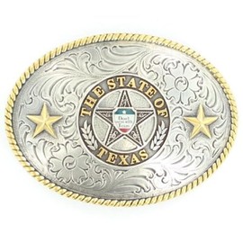 Nocona Belt Co. M&F The State Of Texas Buckle Silver