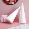 Cabilock 2PCS 30CM Christmas Foam Cone White Craft Foam Cone