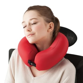 MOGU Bead Cushion, Beige, Neck Pillow, Light Brown (Total Length: Approx. 11.0 inches (28 cm), Bead Cushion