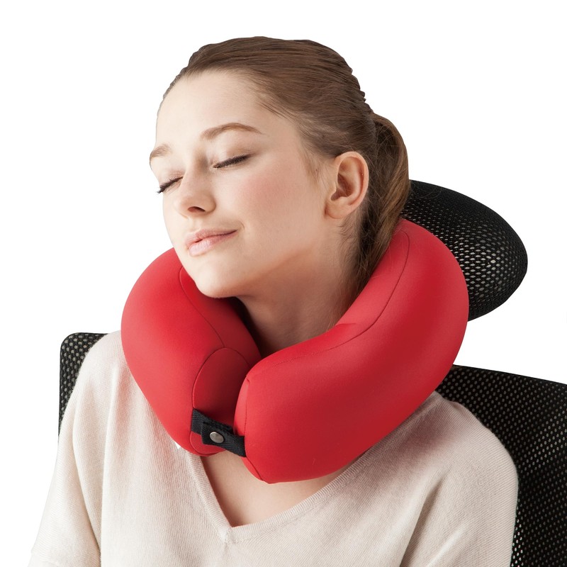 MOGU Bead Cushion, Beige, Neck Pillow, Light Brown (Total Length: