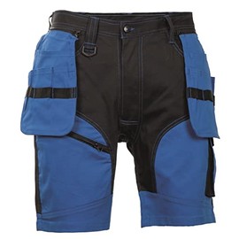 DINOZAVR Keilor Men's Elastic Cotton Work Shorts for Summer with Cargo Pockets - Royal Blue 46