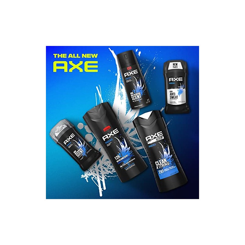 AXE Body Wash for Men, Phoenix, 16 Ounce (Pack of