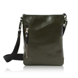 DOUBLES JPU-7460 Shoulder Bag, Men's, Women's, Cross-Body Shape, Simple, Genuine Leather, Small, green