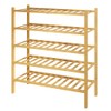 Kitsure Bamboo Wooden Shoe Rack for Closet - Stackable Shoe