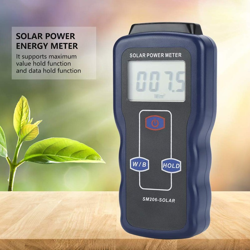 Medidor Digital de Energía Solar, Probador de Radiación y Luz
