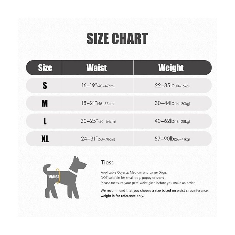 SOVYOULIVE Adjustable Dog Lift Harness Dog Sling for Large Dogs