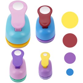 4pcs Craft Punches Hole Punches Craft Punches Handmade Making Tools Paper Punches Mini Craft Punches Paper Round Punchers for Art Random Color
