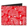 Buckle-Down Men's Standard Canvas Bifold Wallet Paisley Skulls, 4.0" x