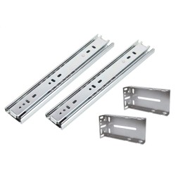Kingsman Full Extension Ball Bearing Side Mount Cabinet Drawer Slide with Rear Bracket Set (3, 14 Inch)