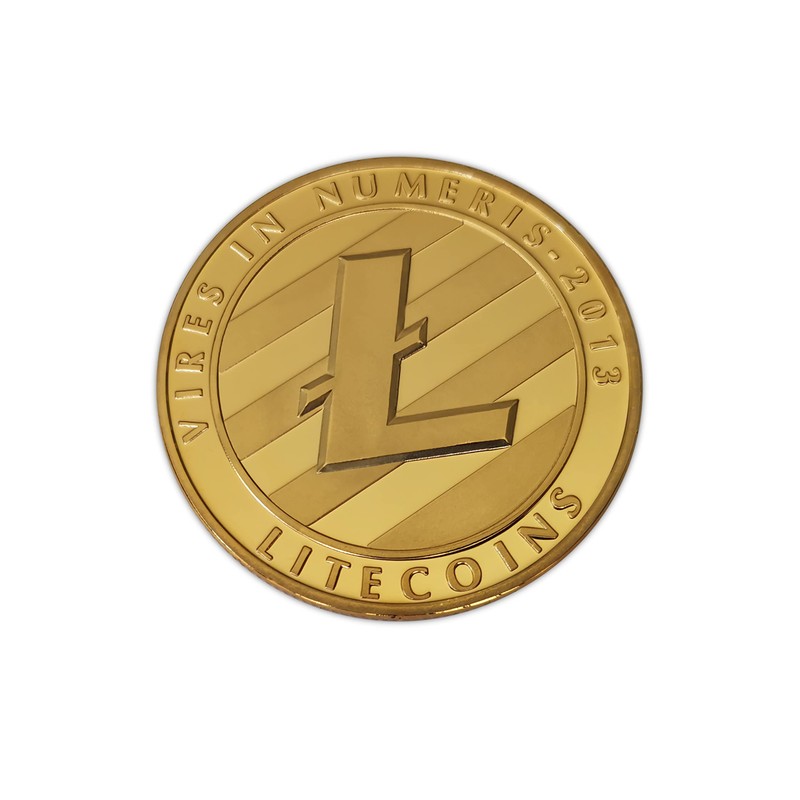 Eillwin Litecoin Crypto Rare Gold Color Coin collectible & commemorative