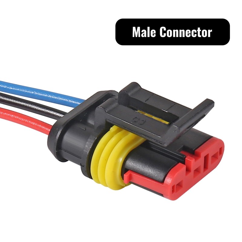 10PCS 3 Pin Electrical Wire Connectors Male and Female Plug