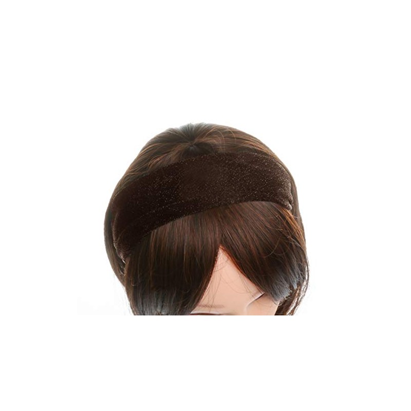 axy HB4A Vintage Headband with Glitter Threads Headband Hairband (Brown)