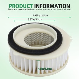 LOCOPOW 4TR-14451-00 air filter for Yamaha V Star 650 XVS650 Custom 1997-2016 / V Star 650 XVS650 Custom Raven / V Star 650 XVS650 Custom With Flames