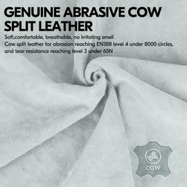 Vgo... 1-Pair Safety Leather Work Gloves Men, Gardening Gloves, Rigger Gloves, Builder Gloves (Size XL, Orange, CB3501)