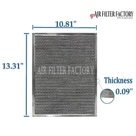 Air Filter Factory Carbon Filter BPSF30 99010308 Replacement For Broan QS WS NON-Ducted Measures 10-13/16" X 13-5/16" X 3/32" USA Made Range Hood Charcoal Carbon Filters 2-Pack