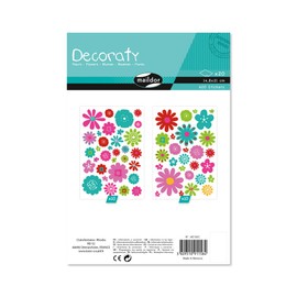 Maildor AE158C Pack of 20 Sheets of Stickers Decoraty in DIN A5 Format 14.8 x 21 cm Ideal for Children from 2 Years Flowers