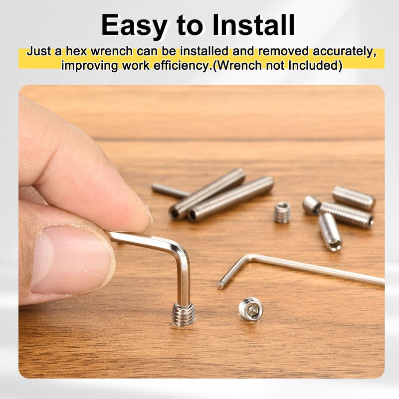 sourcing map 30Pcs Hex Socket Grub Screw, M2x2mm 304 Stainless