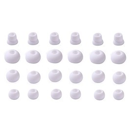 Zotech 12 Pair (24 Piece) Replacement Earpads Eartips Earbuds Eargels for Powerbeats3 Wireless Earphone, SML 3 Sizes 9 Pair Earbud Tips & 3 Pair Double Flange Tips (White)