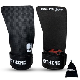 Fear Nothing Unisex Crossfit Grips, Training Gloves for Cross Training, Weightlifting Gloves, Gymnastics Hand Grips, Pull Up Grips, Calistenics Hand Grips, Carbon Fibre Grips (W)
