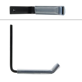 ECD Germany Car Tyre Wall Mount 4 Pieces 105 x 105 mm Made of Solid Steel Maximum Load 40 kg Includes Mounting Material Tyre Holder Tyre Rims Wall Mount Tyre Stand Rim Tree