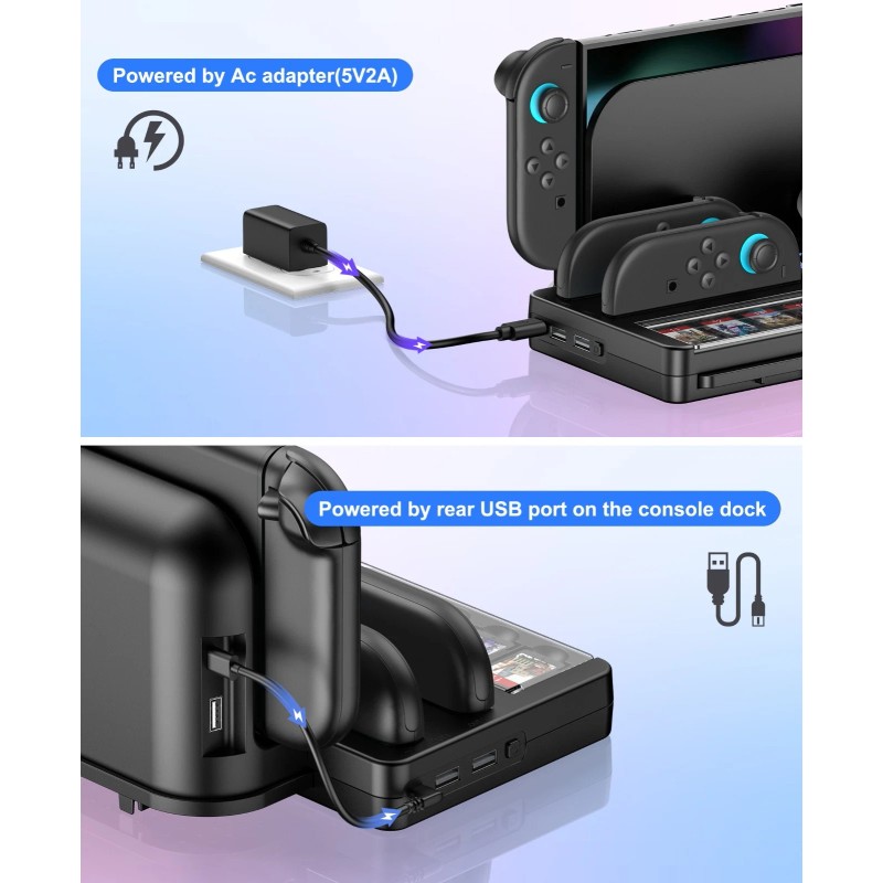BEBONCOOL 4-in-1 Charging Dock for Switch 2 Joy-Con Controller Charger