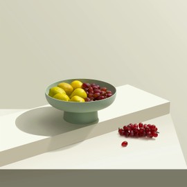 onefitow Fruit bowl Fruit Basket Multifunctional Drain Fruit Snack Cake Storage Rack Living Room Dining Table Fruit Stand (green)