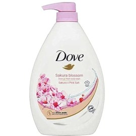Dove- Gel de baño Go Fresh Sakura Blossom con sal rosa, bomba de 33,8 onzas, 1 artículo