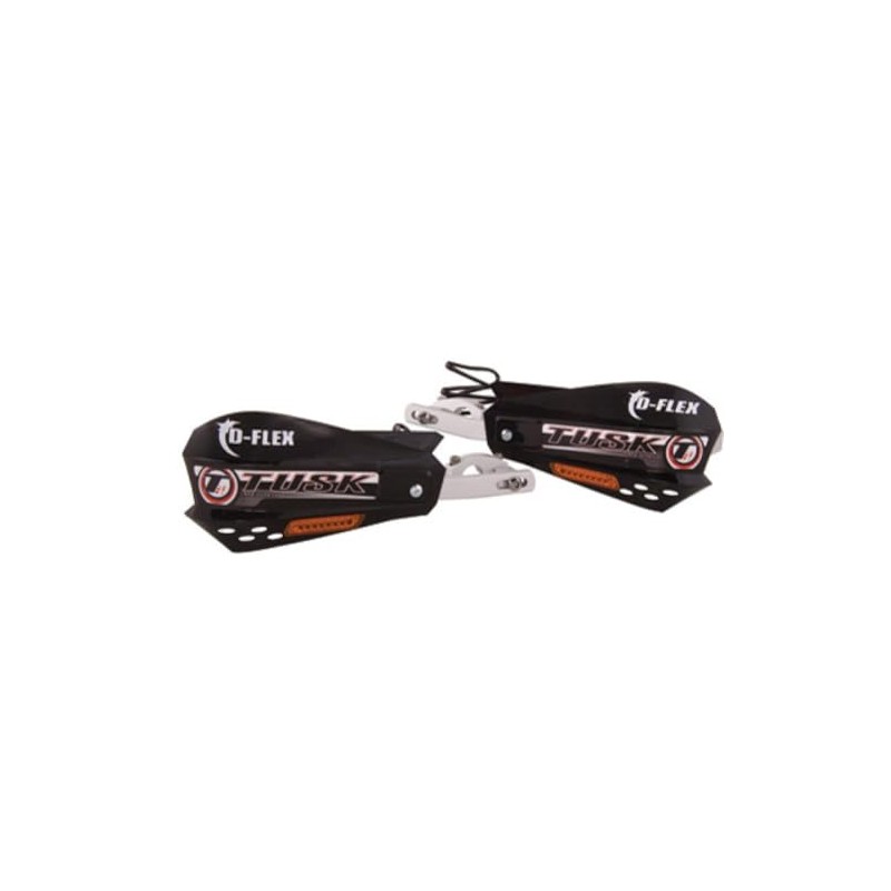 Tusk D-Flex Handguards with MX Shields and Turn Signals Black