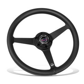 NRG Innovations NRG-RST-071-BK All Aluminum Steering Wheel 330mm - Heritage Solid Spoke- Ergonomic Grip- Anadized Black