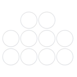 X AUTOHAUX Silicone O-Rings, 40mm OD 35.2mm ID 2.4mm Width VMQ Seal Gasket for Compressor Valves Pipe Repair, White, Pack of 10