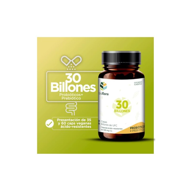 Innata Bioflora Probióticos y Prebióticos en Cápsulas (35 cápsulas de