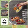 Chunful 36 Pcs Disposable Snack Containers 4 Compartment Snack Containers
