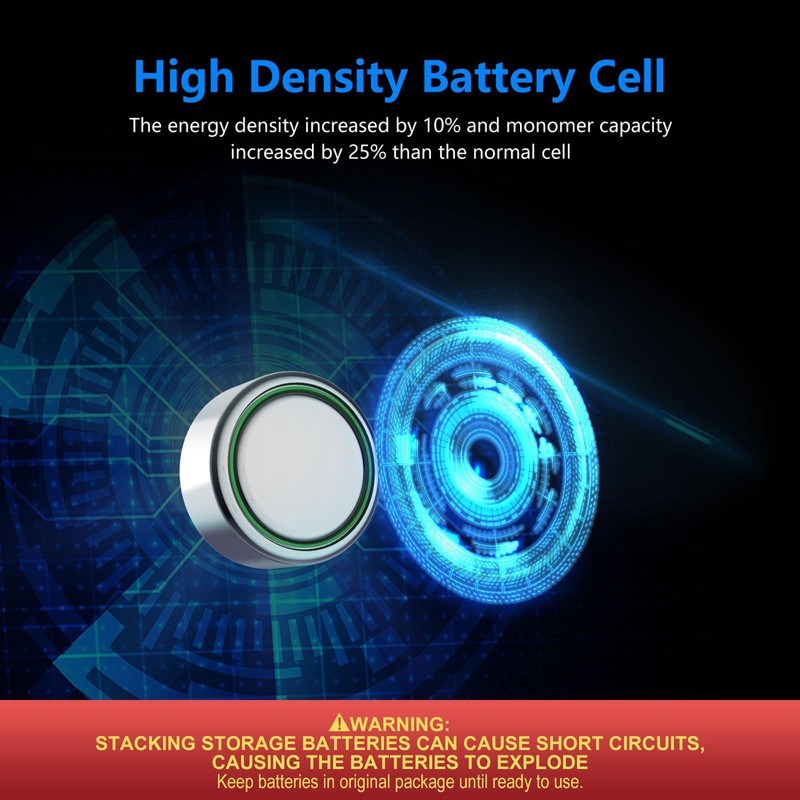 POWEROWL High Capacity LR44 Batteries 40 Pack, L1154F AG13 357
