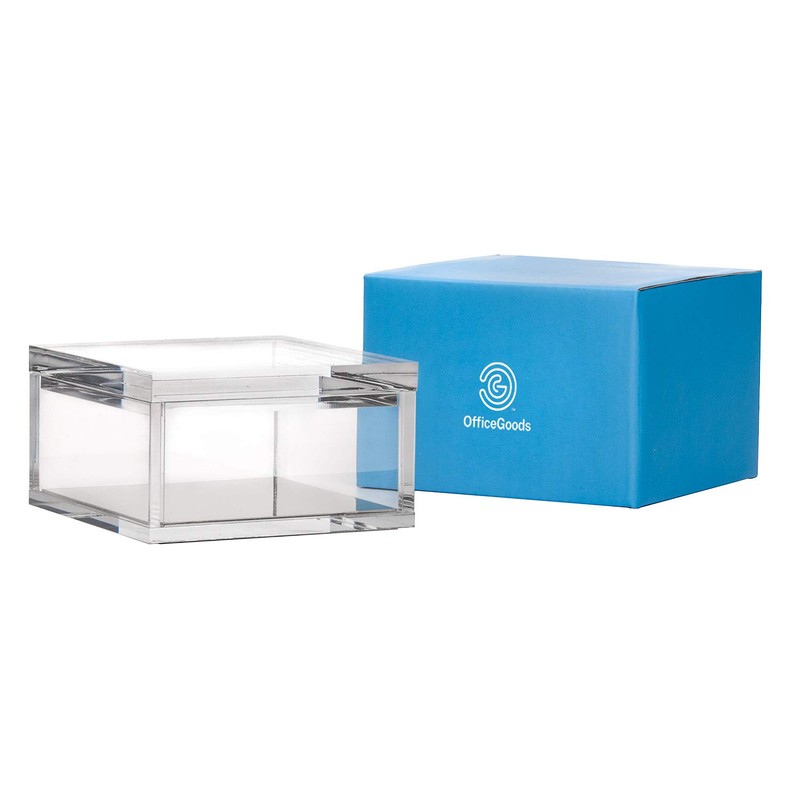 OfficeGoods Acrylic Desk Organizer w/ Silver Base – Functional &