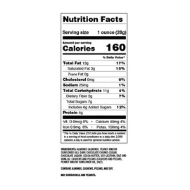 Second Nature Dark Chocolate Medley Trail Mix, 12 oz. Resealable Pouch (Pack of 1) – Certified Gluten-Free Snack – Dark Chocolate and Nut Trail Mix Ideal for Quick Travel Snacks