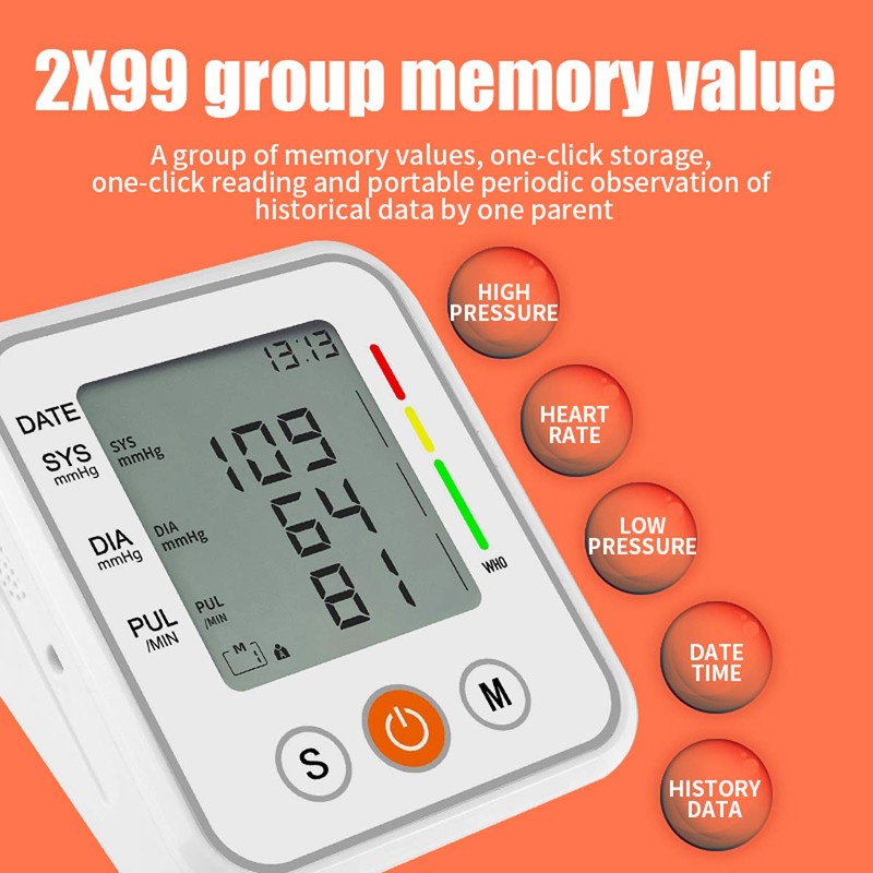 Blood Pressure Monitor Upper Arm Digital BP Machine and Pulse