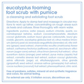 LATHER Eucalyptus Foaming Foot Scrub with Pumice Stone, 4 Ounce Jar
