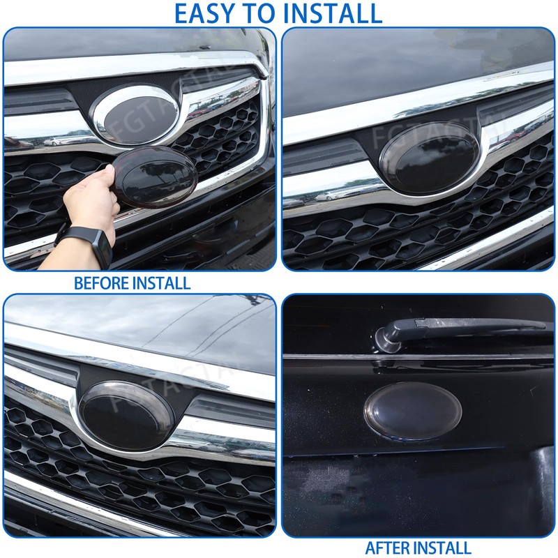 Smoked Rear and Front Emblems Trim Cover Fit for Subaru