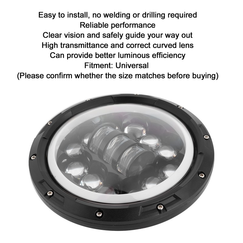 7in LED Work Light 90W Headlight IP67 Waterproof 6000K Universal