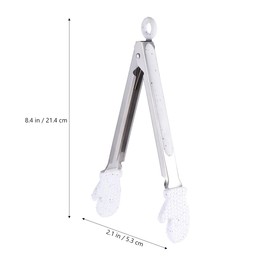 DOITOOL Multitools 1 x Christmas Food Clips Mini BBQ Grill Salad Tongs Stainless Steel Mini Food Bread Clamp Dessert Tongs Food Clip Tool Bread Tongs