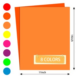 24 Sheets Neon Poster Board 11 x 14 Inches,250 GSM/92 lb Bright Assorted Colored Cardstock Paper Fluorescent Poster Board for School Craft Project Presentation Drawing Party Decorations