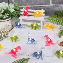Impress Life Dinosaur String Lights with Remote and Timer,20 LED 10 FT, Dino String Lights for Children's Room Battery Operated Fairy Theme Lights for Boys, Birthday Party, Holiday